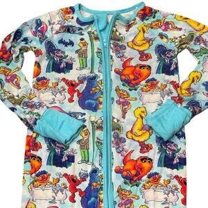 Showstoppers Sesame Street Sunny Days Bamboo Convertible Footie Pajamas Zippy 4T
